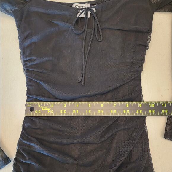 Princess Polly Farah Mini Dress Black SZ 2 Party - Picture 8 of 9